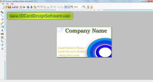 Screenshot of Business Card Software
