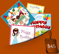 Unique birthday card design software create colorful ph