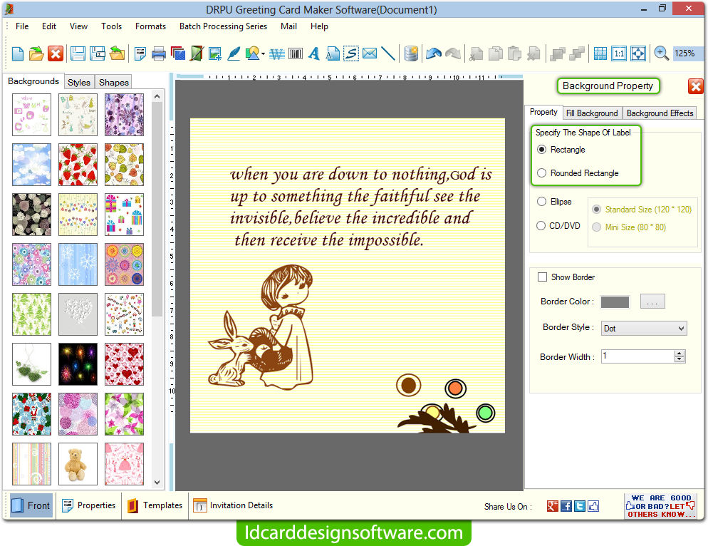 Greeting Card Design Software screenshots to create attractive greeting