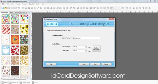 Birthday Card Design Program screenshot