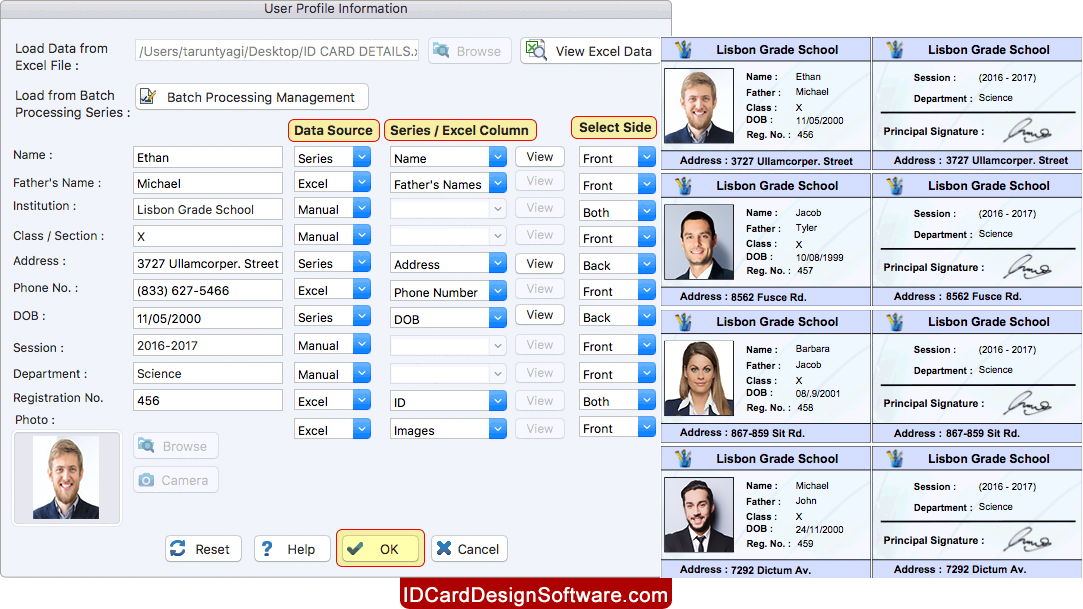 Students ID Cards Maker for Mac