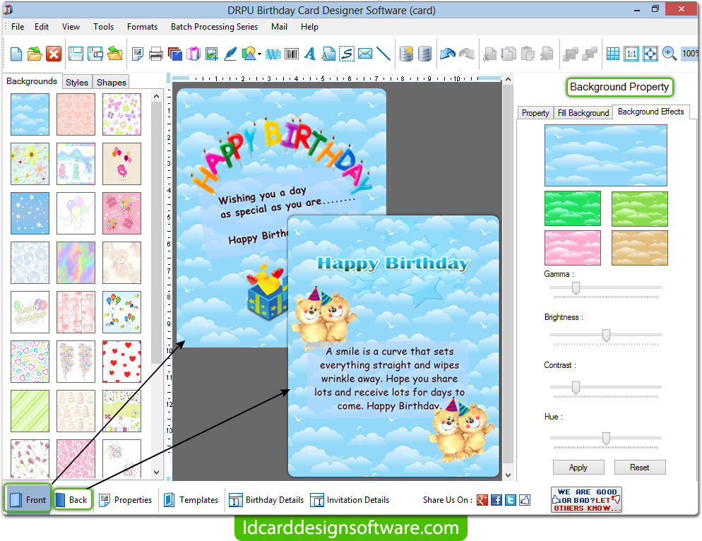 Birthday card design software