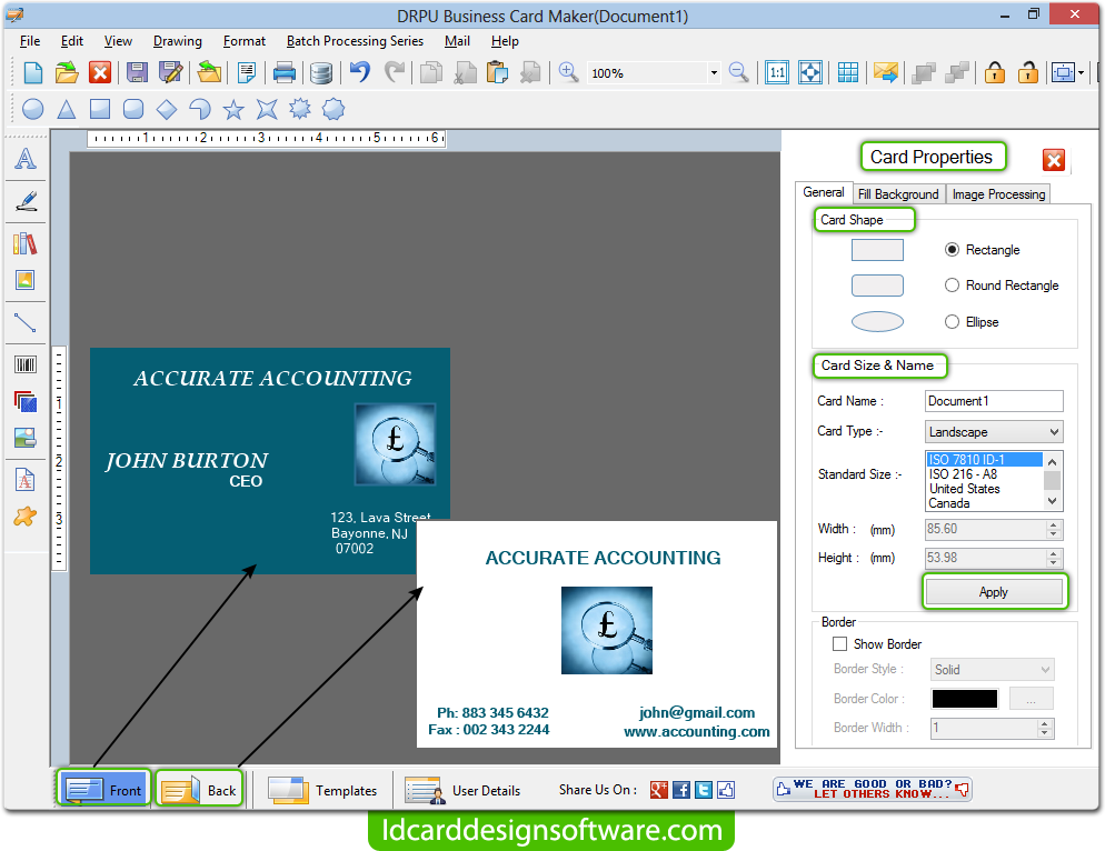 Business Card Design Software