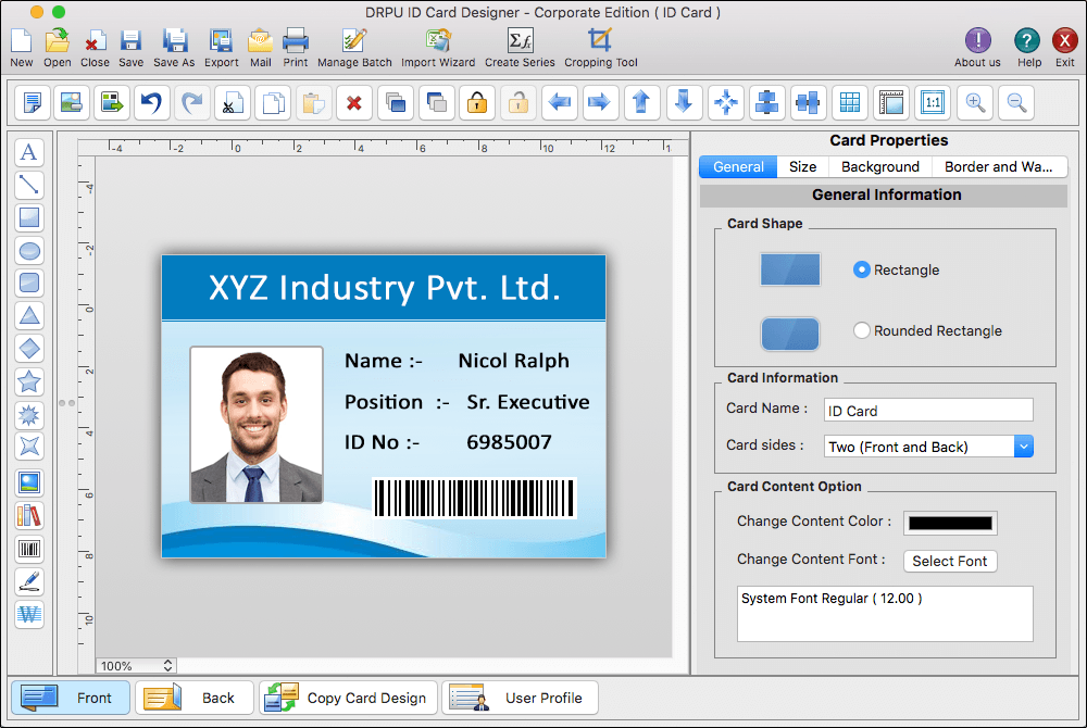 ID Cards Maker (Corporate Edition) for Mac ID Cards Maker (Corporate Edition) for Mac
