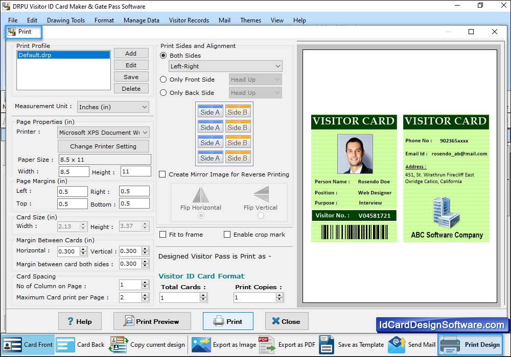 Print Designed ID Cards 